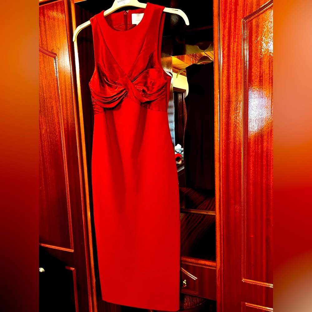 Size 4 Cinq a Sept Burnt Orange Knee Length Sleeveless Dresss